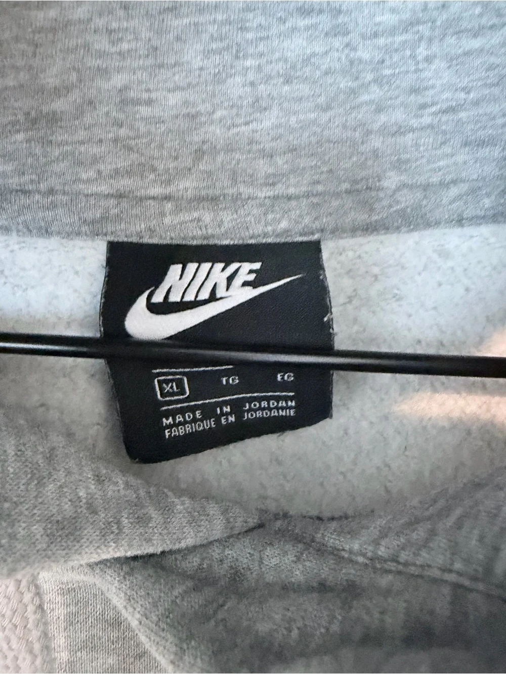 Nike Gray Pullover Hoodie with White Swoosh